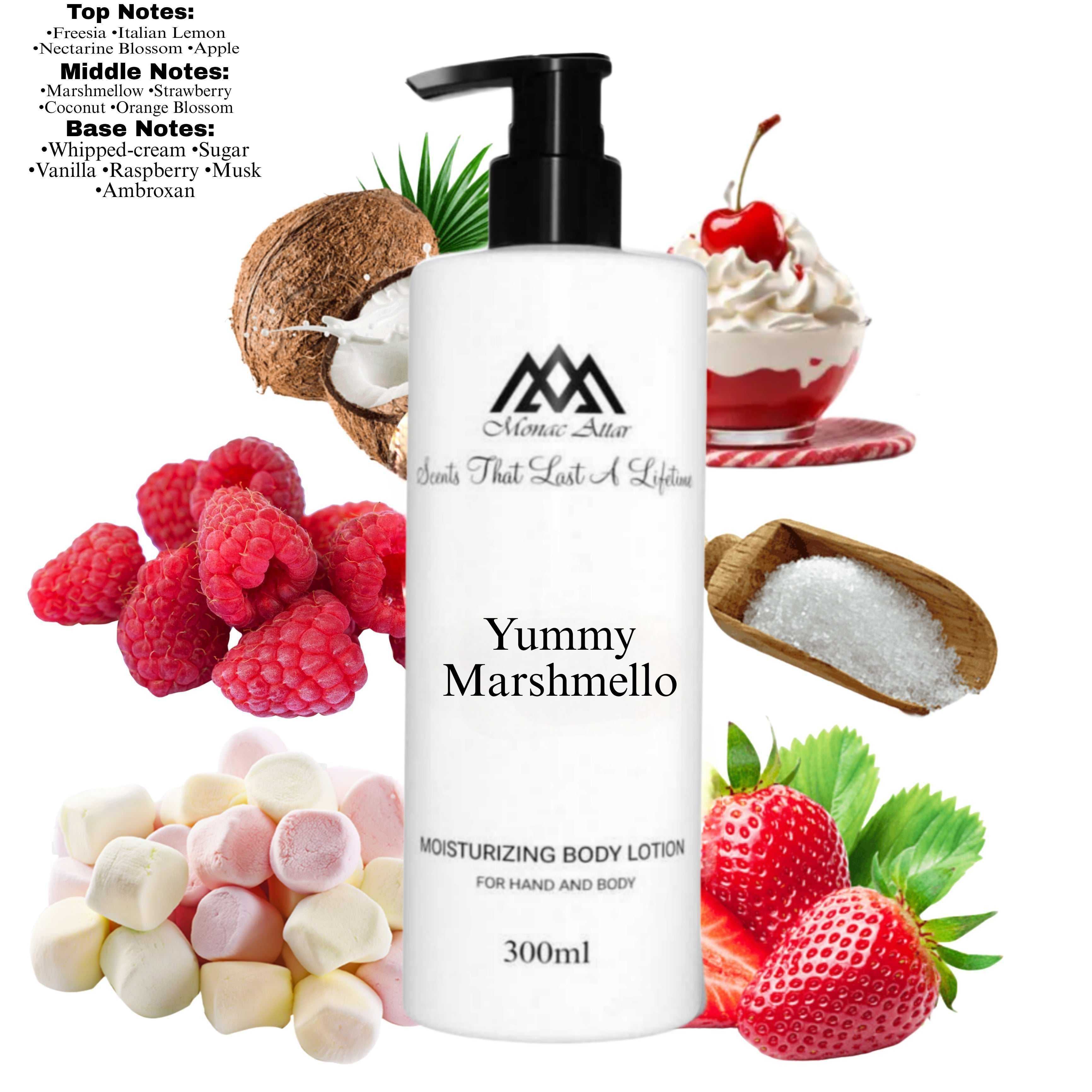 Lotion notes of Yum Boujee Marshmallow 81 - scent profile inspired by Yum Boujee Marshmallow 81 body lotion