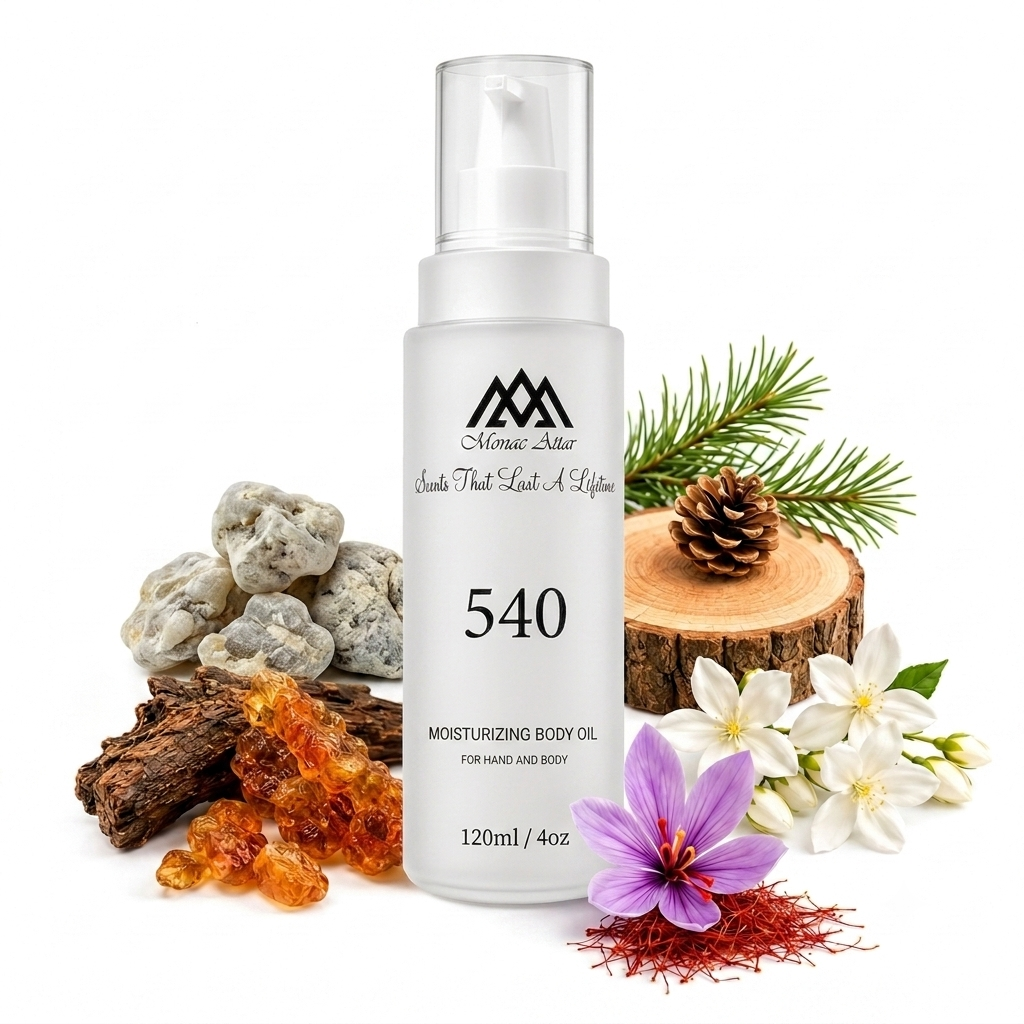 540 body oil inspired by baccarat rouge 540