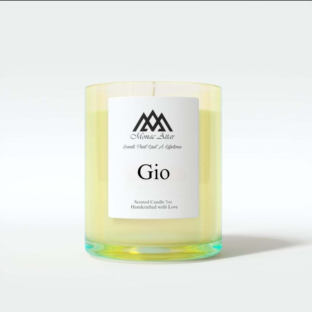 Gio Candle Inspired by Armani Acqua Di Gio Designer Candle Clone, Dupe, Fresh, Aquatic, marine, luxury candle