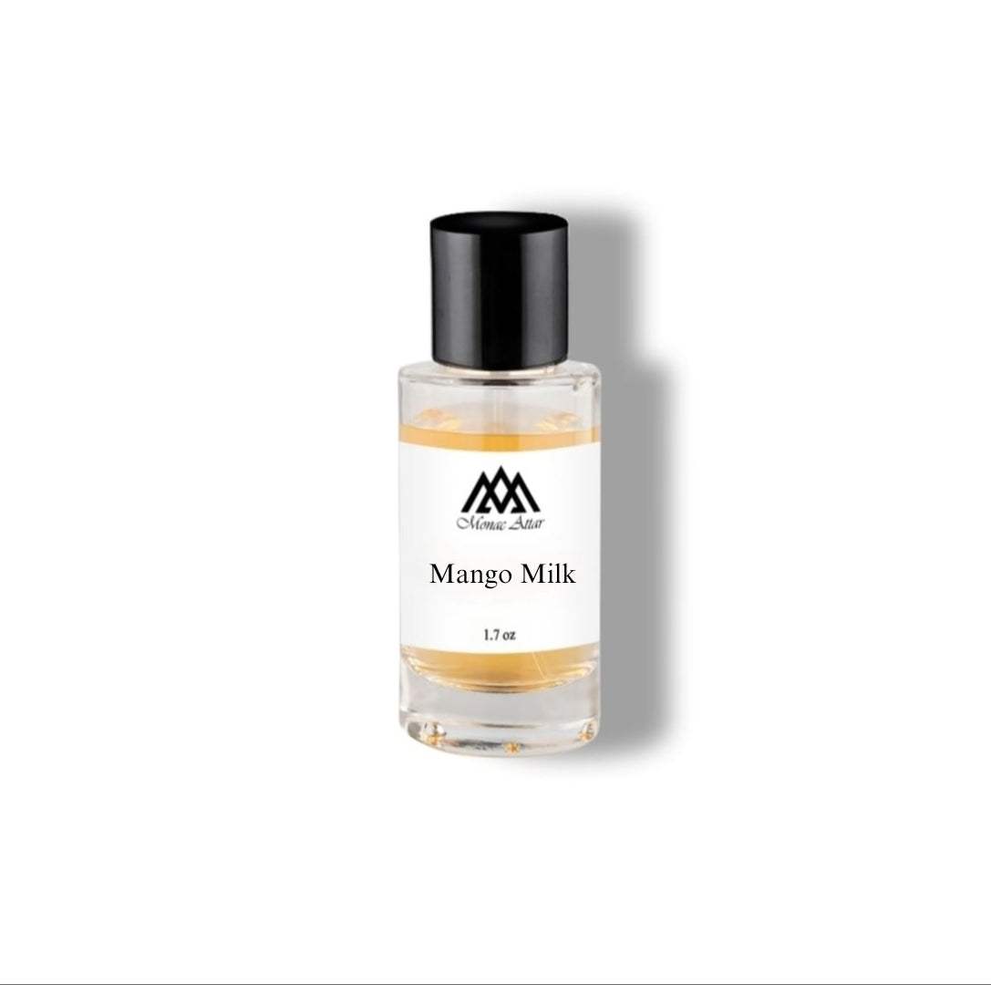 Mango Milk Gourmand Fragrance, mouth watering tropical fusion of fresh mango and creamy coconut milk scent 