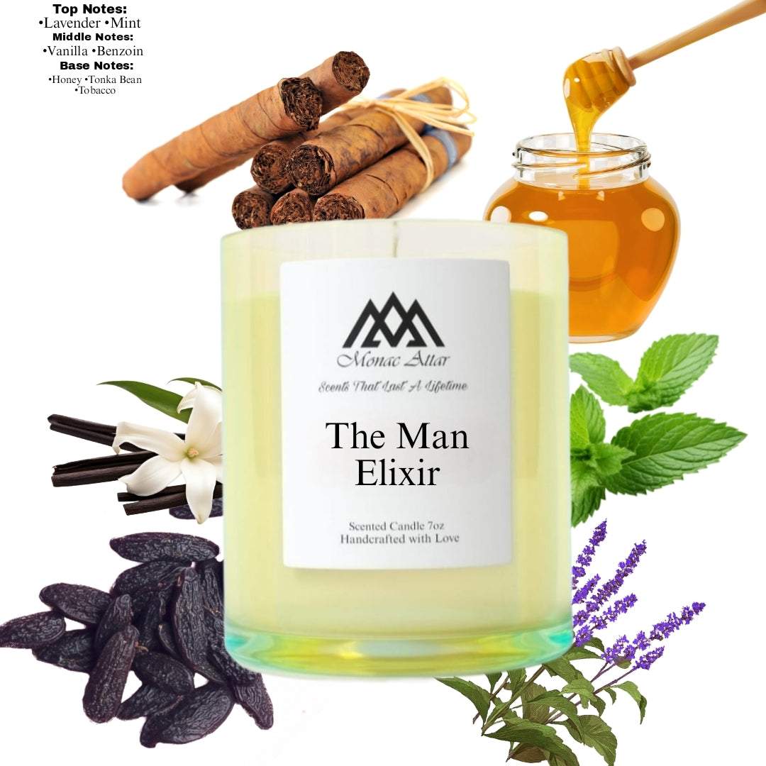The Man Elixir Candle Inspired by Yves Saint Laurent Le Male Elixir dupe