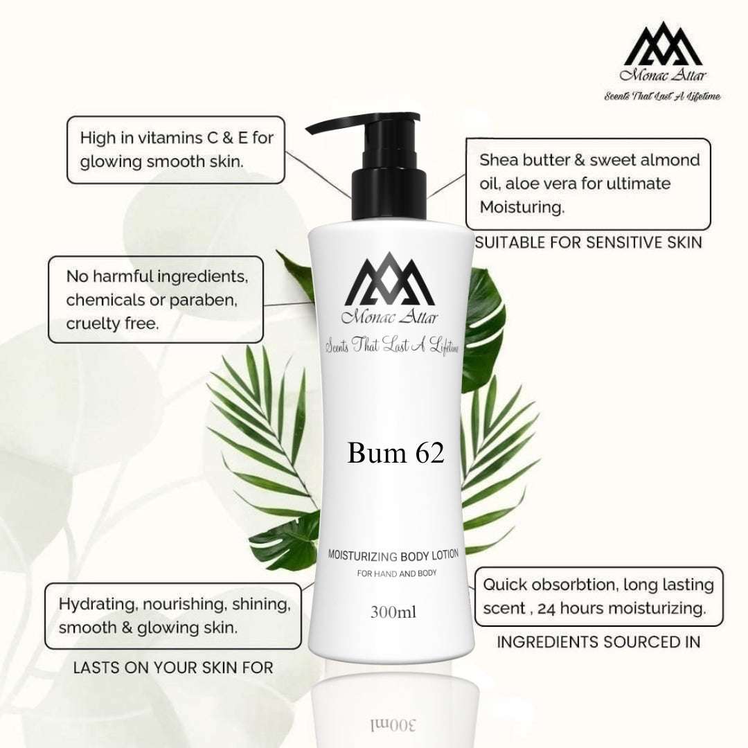 Bum 62 Body Lotion Inspired by Cheirosa 62