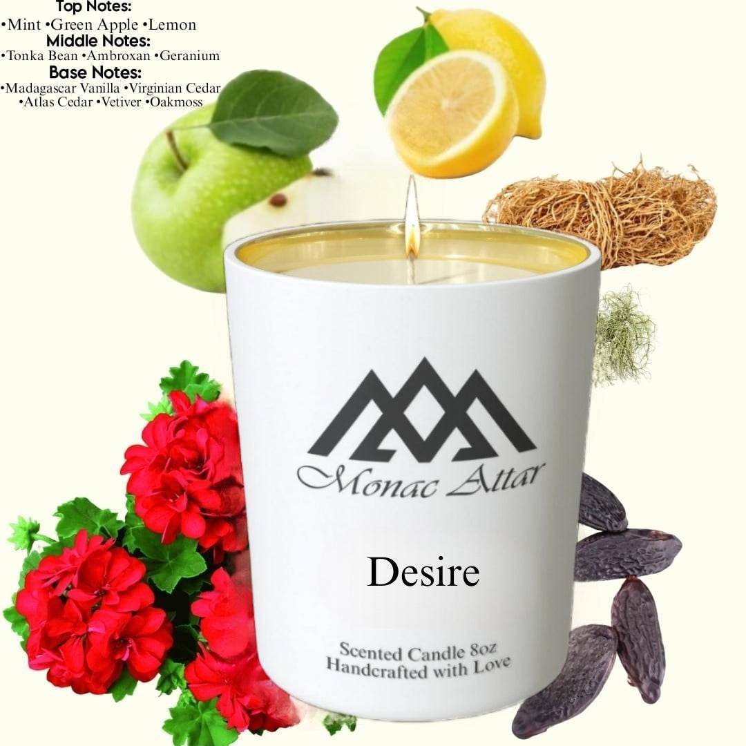 Fragrance notes of Desire Candle – home fragrance profile inspired by designer classics