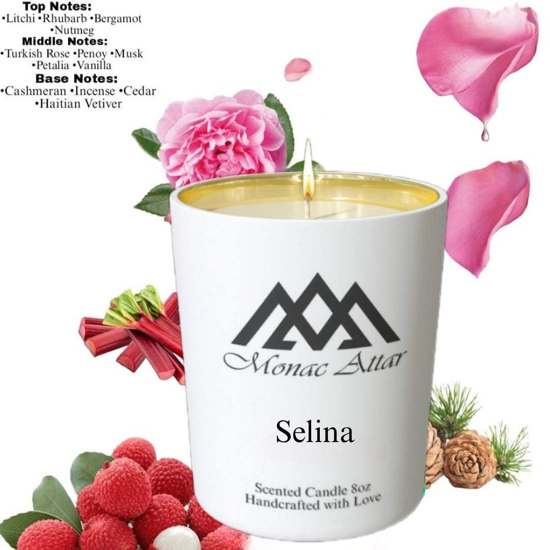 Fragrance notes of Selina Candle – home fragrance profile inspired by designer classics