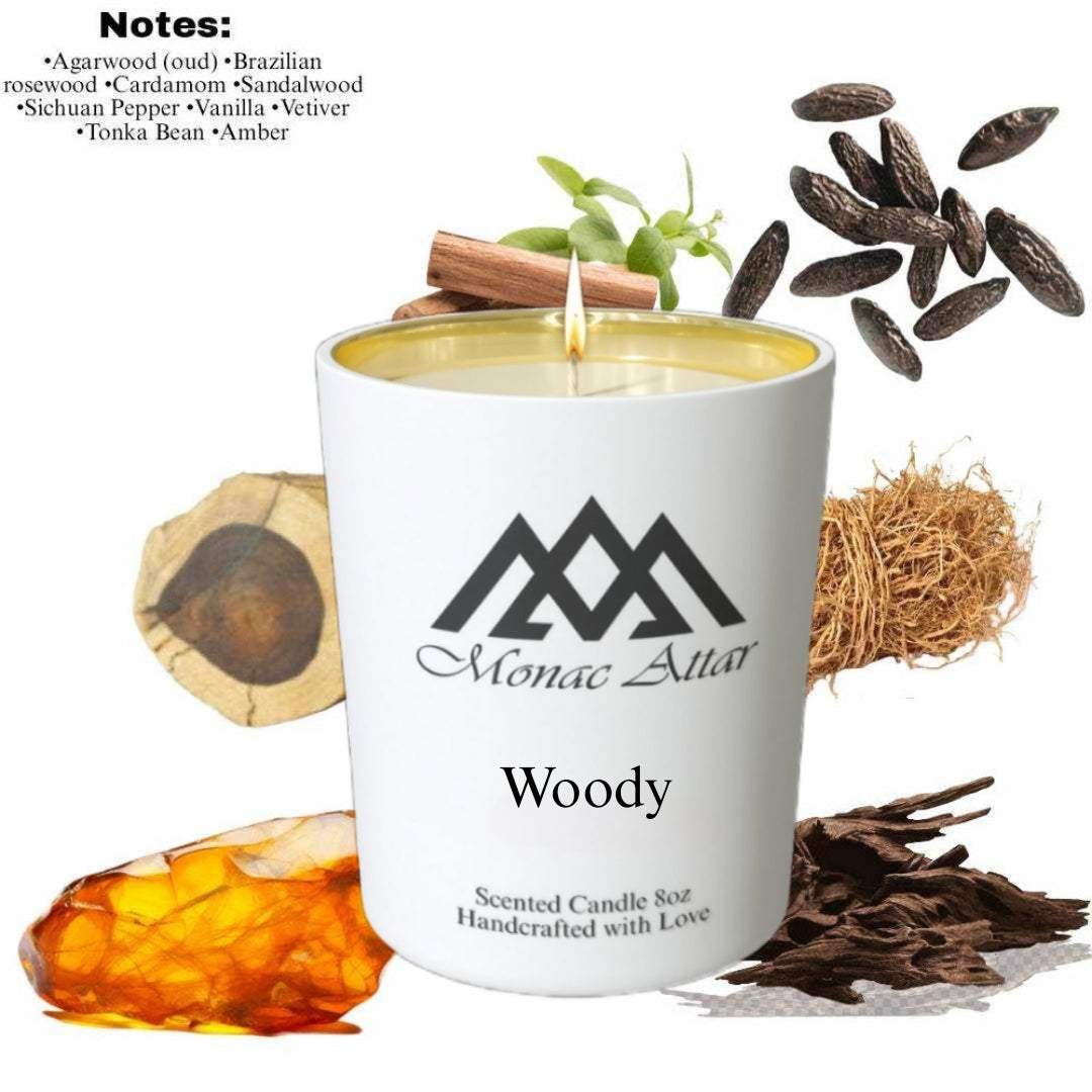 Fragrance notes of Woody Candle – home fragrance profile inspired by designer classics