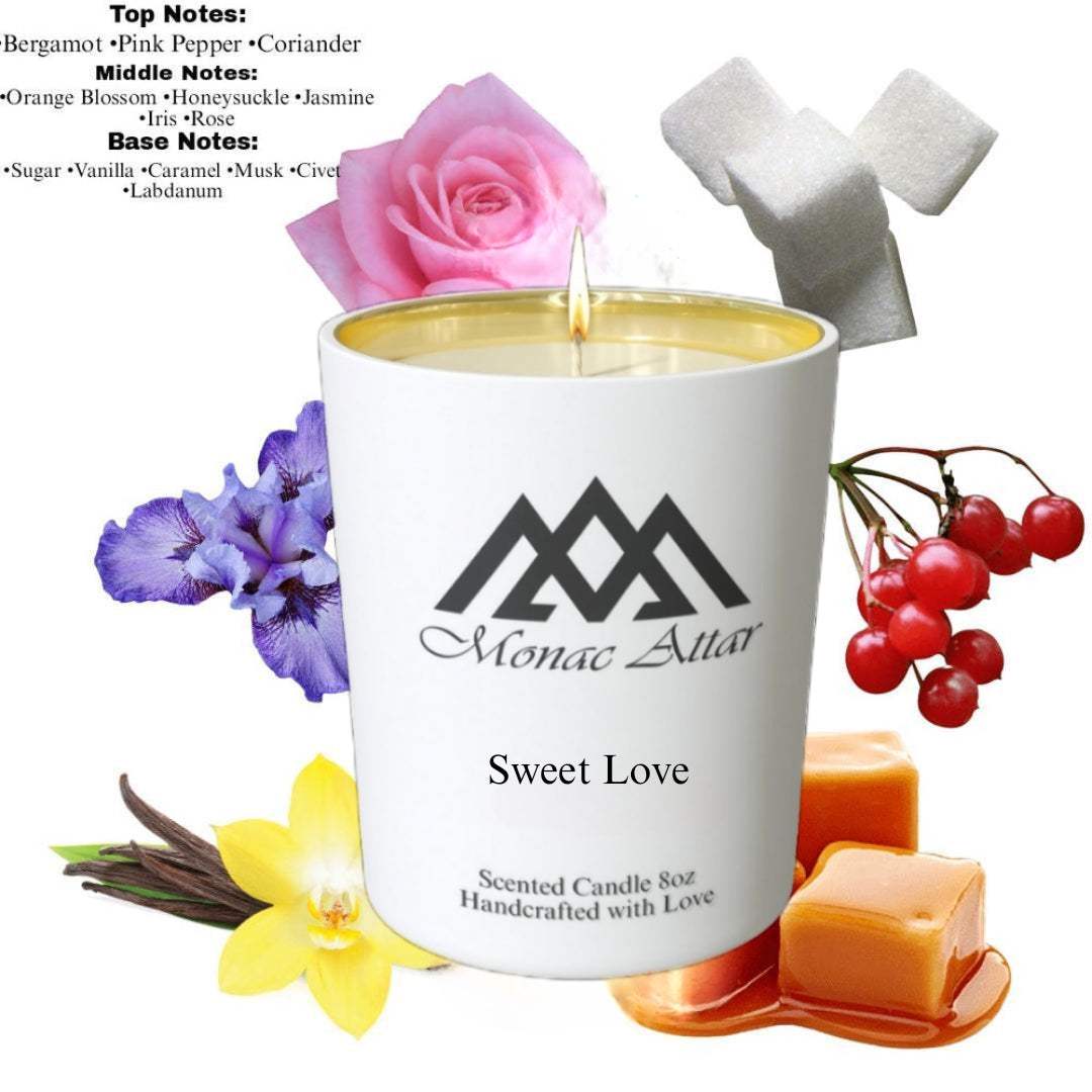 Fragrance notes of Sweet Love Candle – home fragrance profile inspired by designer classics