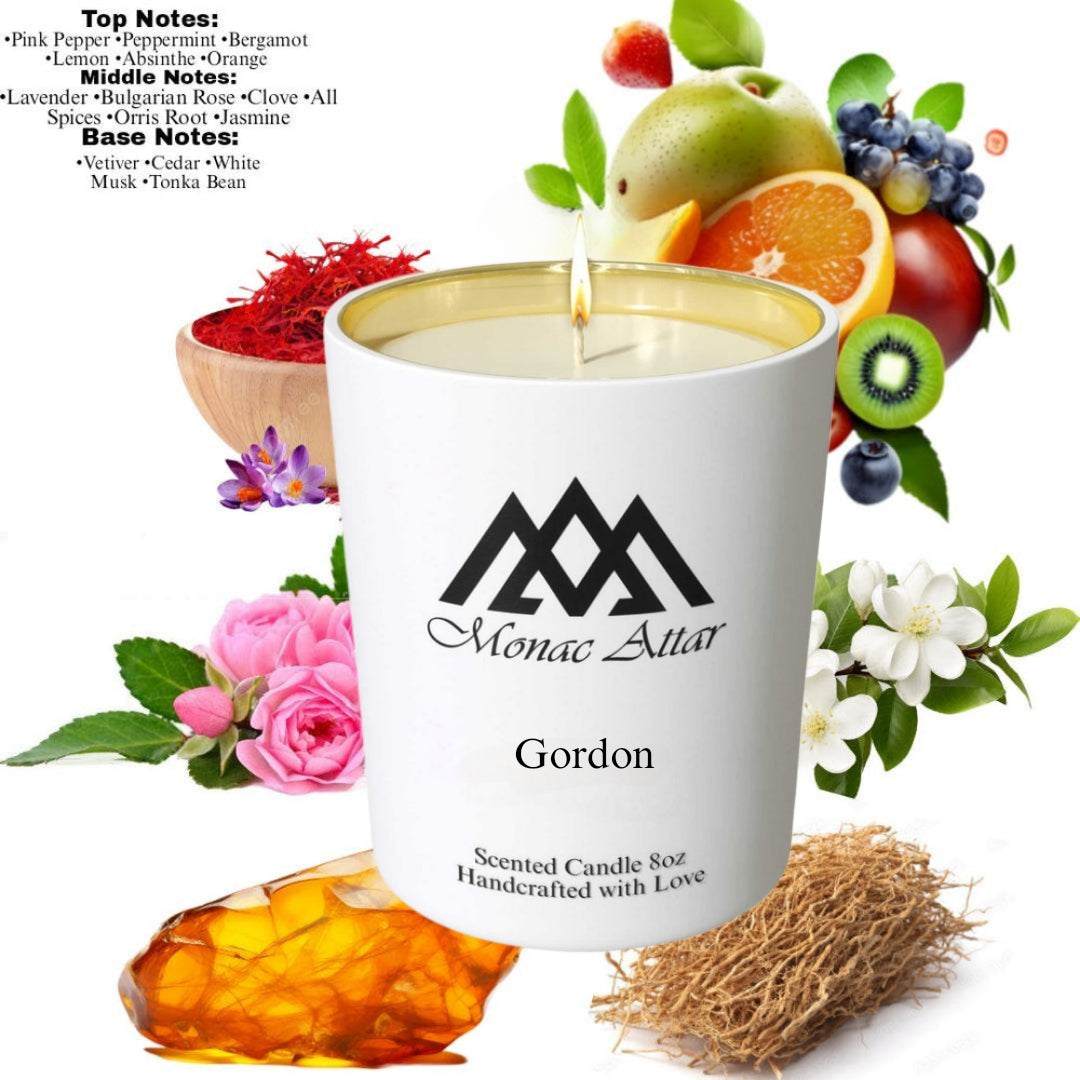 Fragrance notes of Gordon Candle – home fragrance profile inspired by designer classics