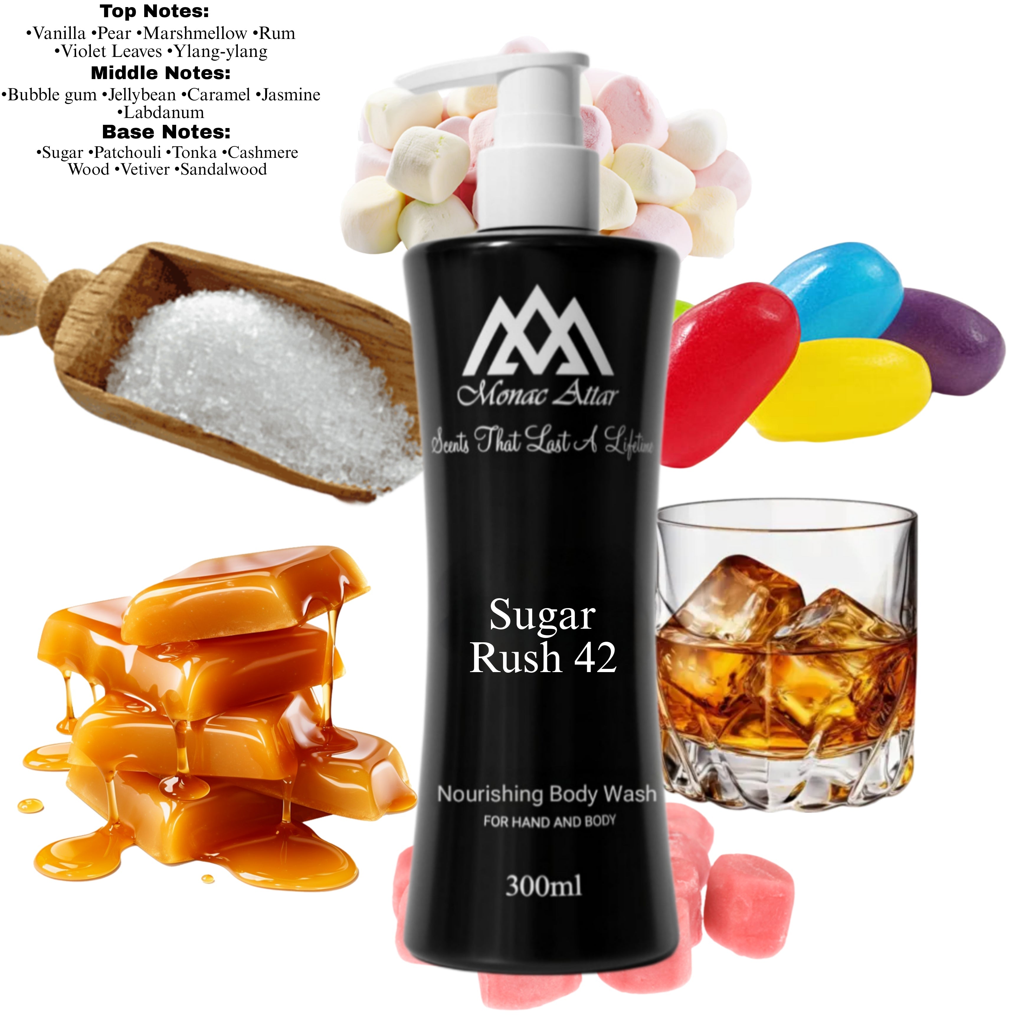 Sugar Rush 42 Body Wash Inspired By kayali vanilla candy rock sugar 42