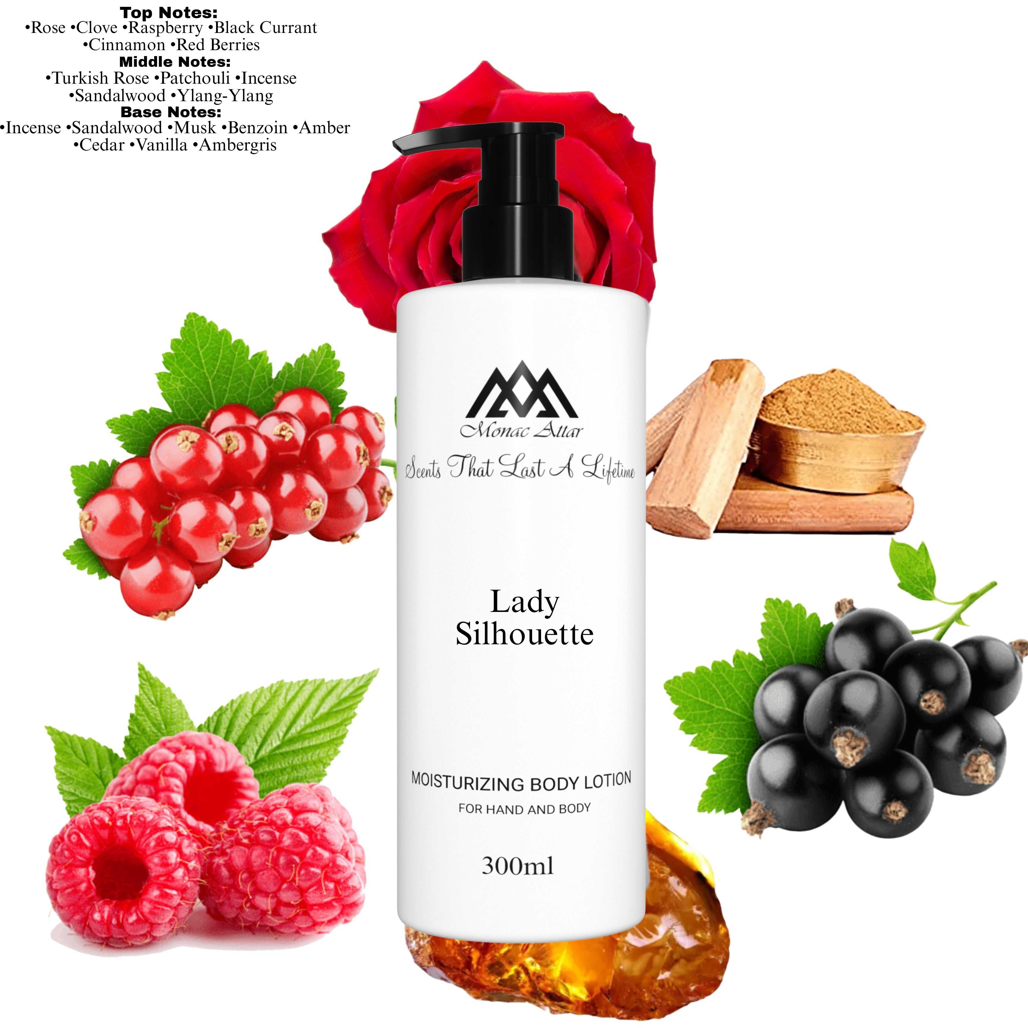 Fragrance notes of Portrait of a Lady - scent profile inspired by Portrait of a Lady body lotion