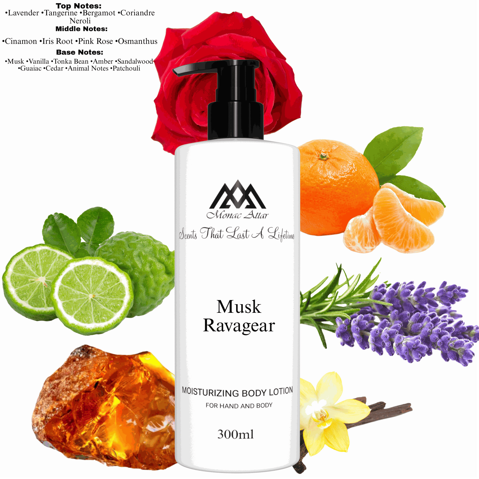 Fragrance notes of Musc Ravageur - scent profile inspired by Musc Ravageur body lotion