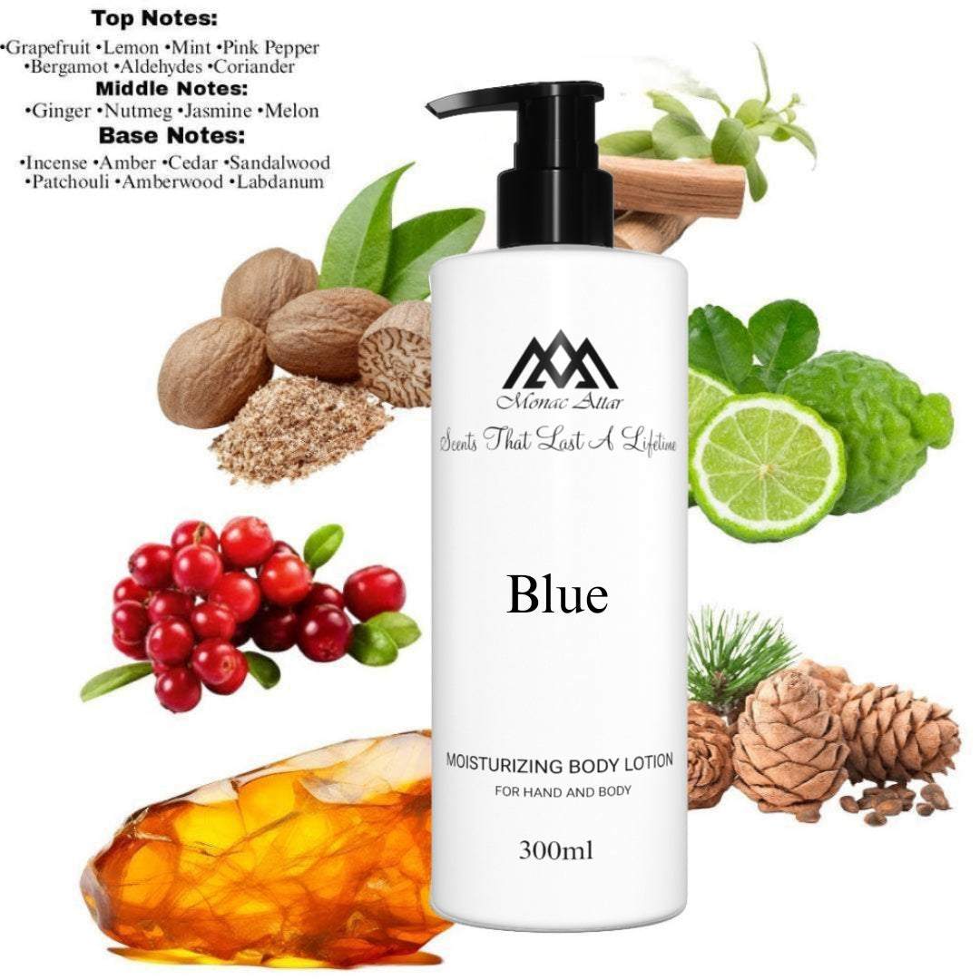 Fragrance notes of Blue - scent profile inspired by Blue body lotion