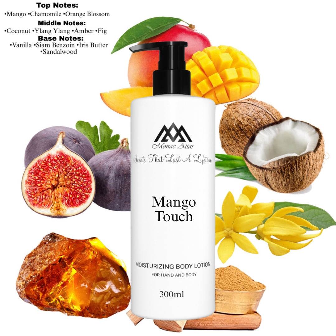 Fragrance notes of Mango Kiss - scent profile inspired by Mango Kiss body lotion