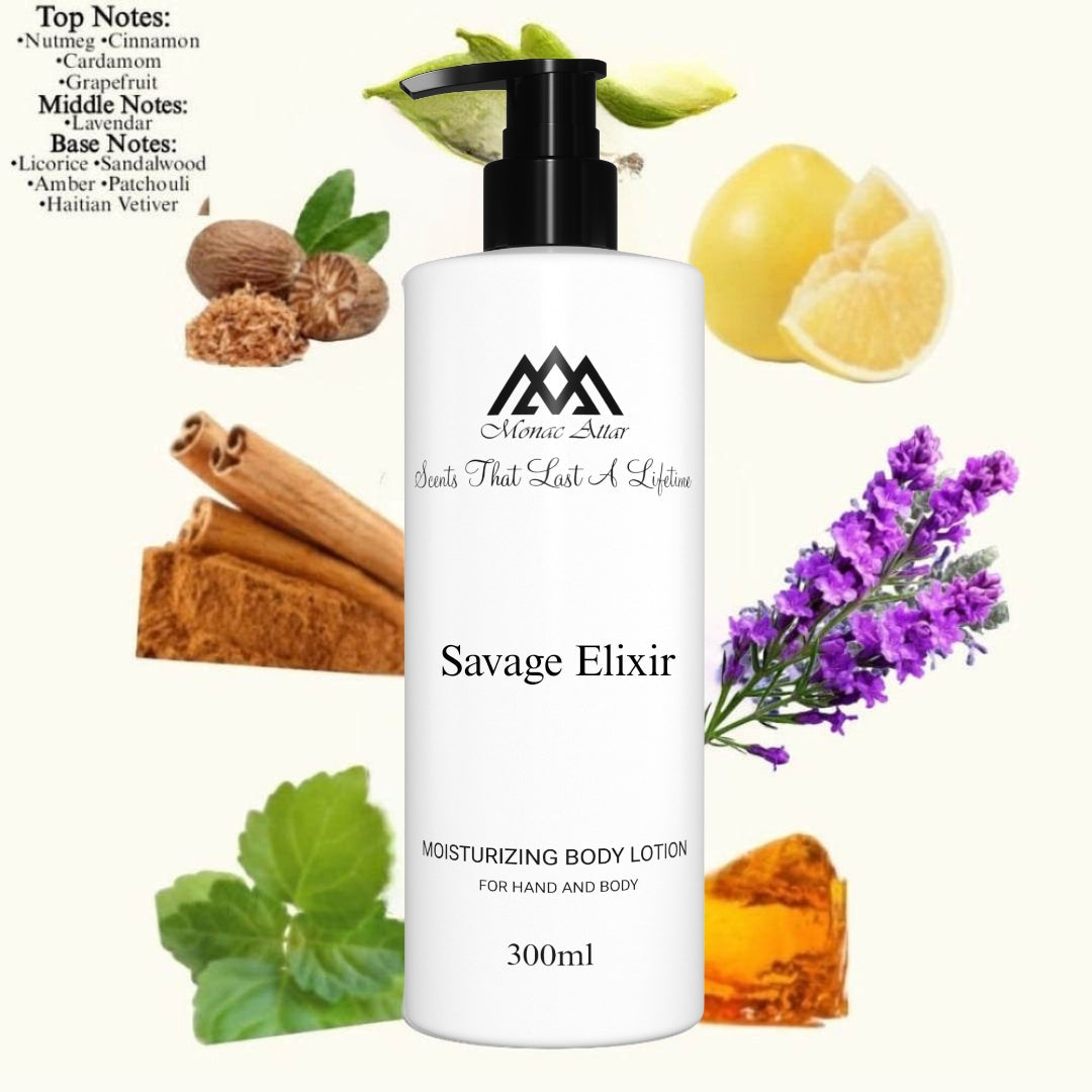 Fragrance notes of Sauvage Elixir - scent profile inspired by Sauvage Elixir body lotion