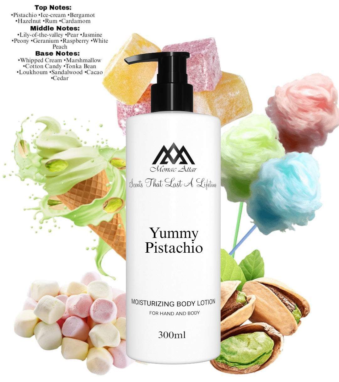 Fragrance notes of 33 Yum Pistachio Gelato - scent profile inspired by 33 Yum Pistachio Gelato body lotion