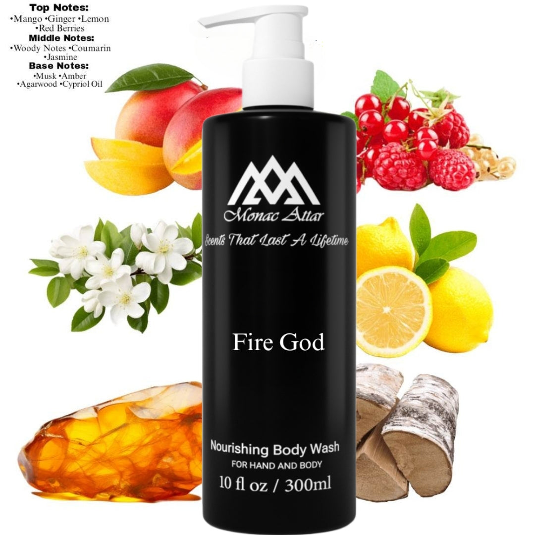 Fragrance notes of God of Fire - scent profile inspired by God of Fire body wash