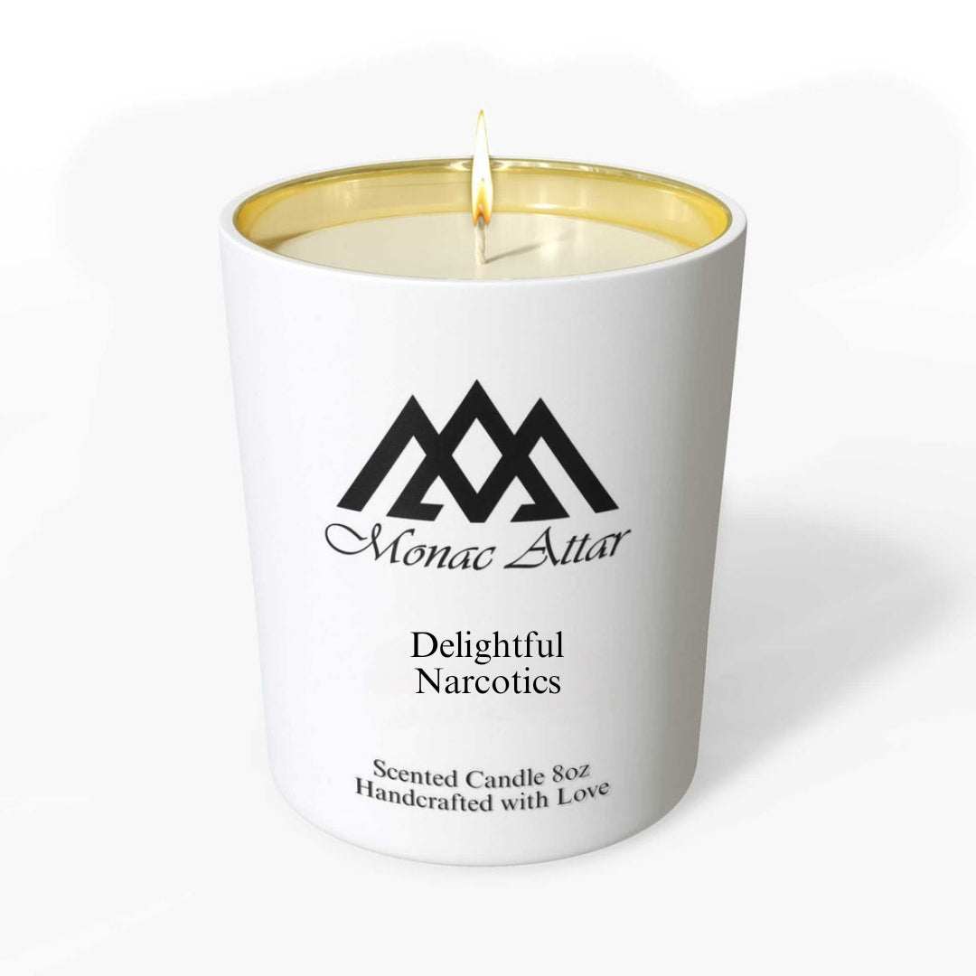 Luxury Delightful Narcotics Candle inspired candle – Monac hand-poured soy wax with clean burn and long lasting scent throw.