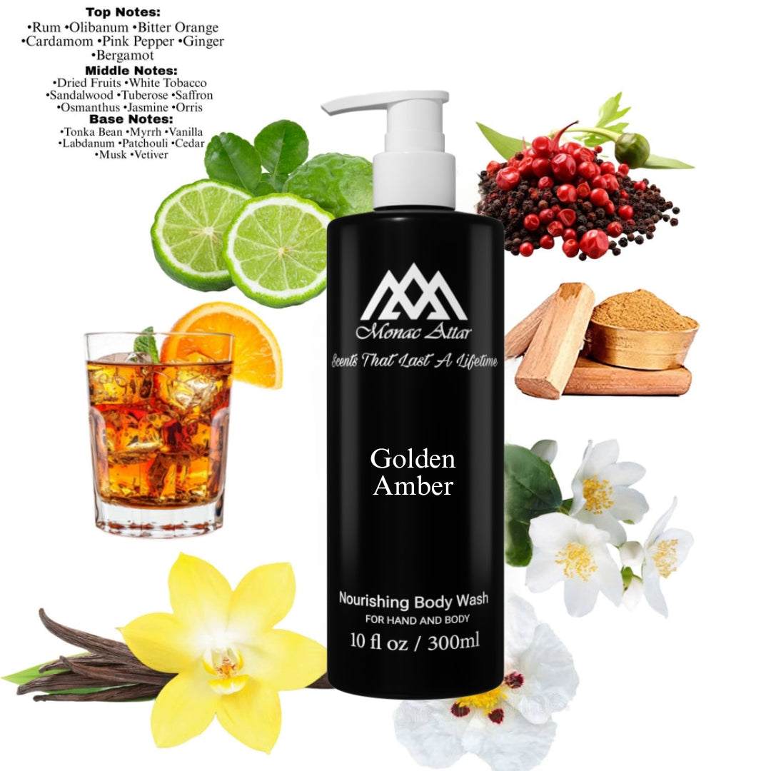 Fragrance notes of Blonde Amber - scent profile inspired by Blonde Amber body wash