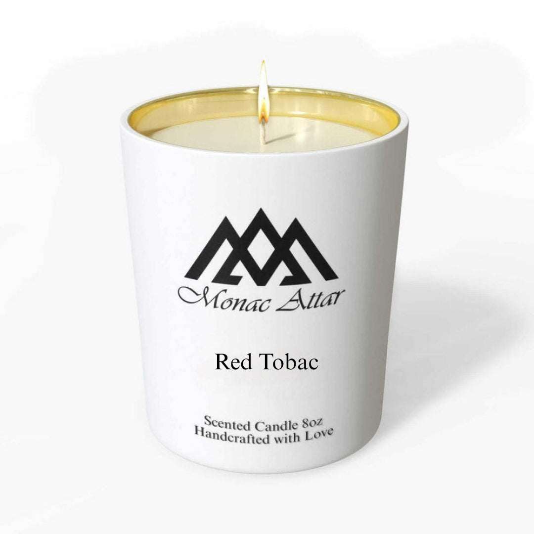 Luxury Red Tobac Candle inspired candle – Monac hand-poured soy wax with clean burn and long lasting scent throw.