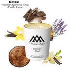 Fragrance notes of Stronger Oud Candle – home fragrance profile inspired by designer classics