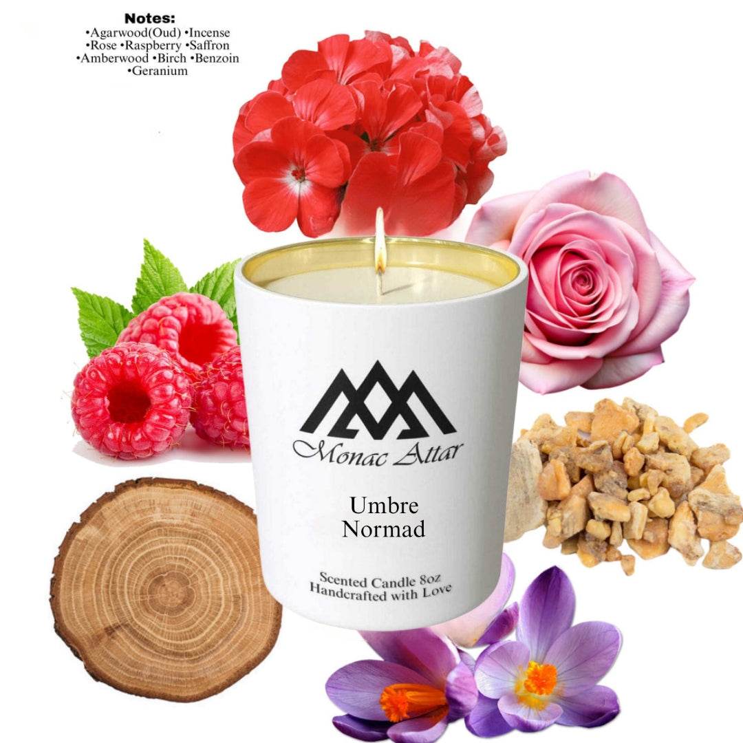Fragrance notes of Umbre Normad Candle – home fragrance profile inspired by designer classics