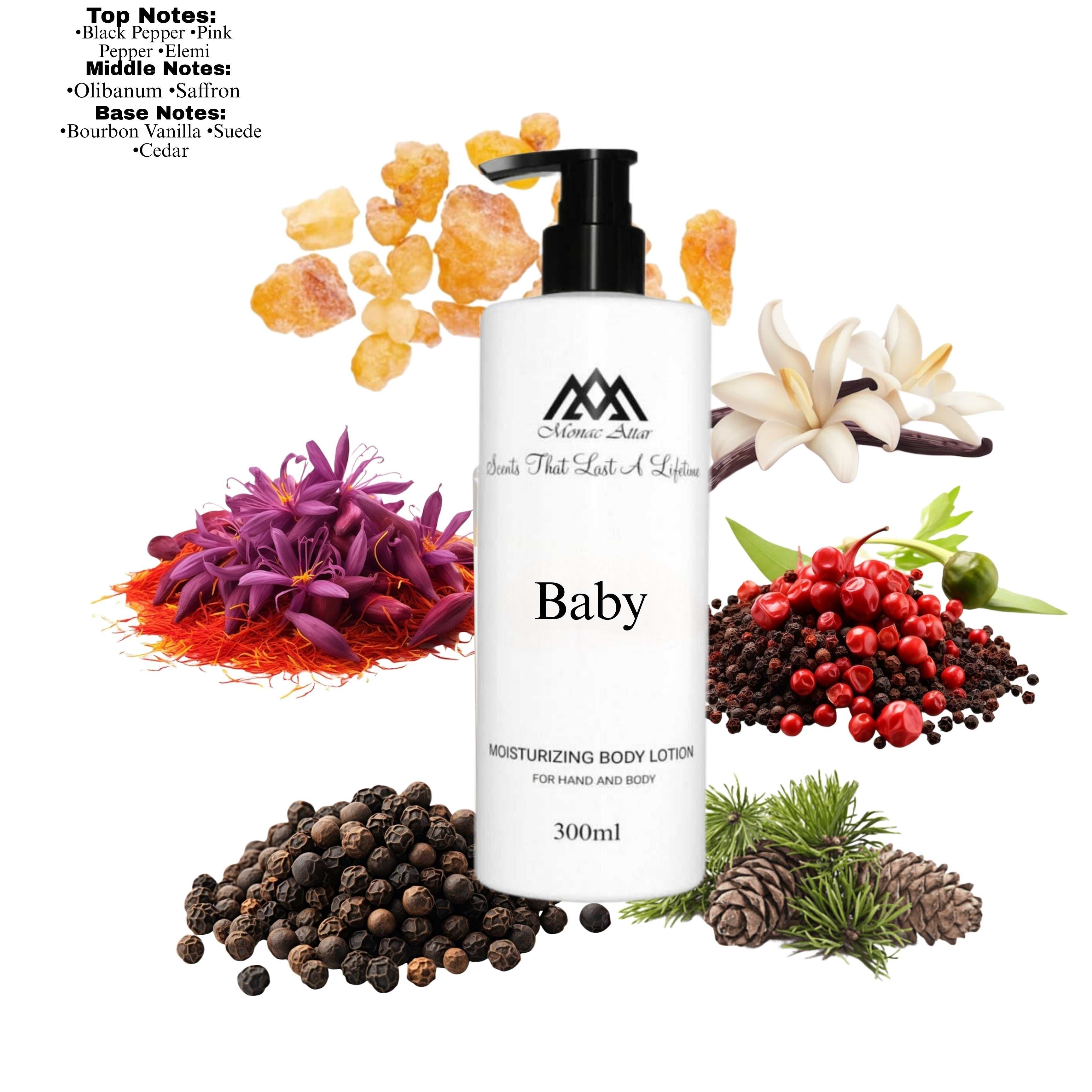 Fragrance notes of Babycat - scent profile inspired by Babycat body lotion