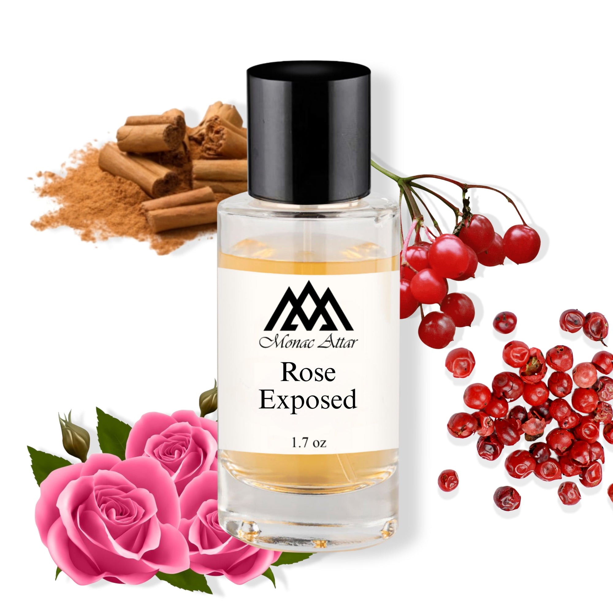 Luxury Rose Exposed dupe- Monac Rose Exposed inspired-by perfume bottle