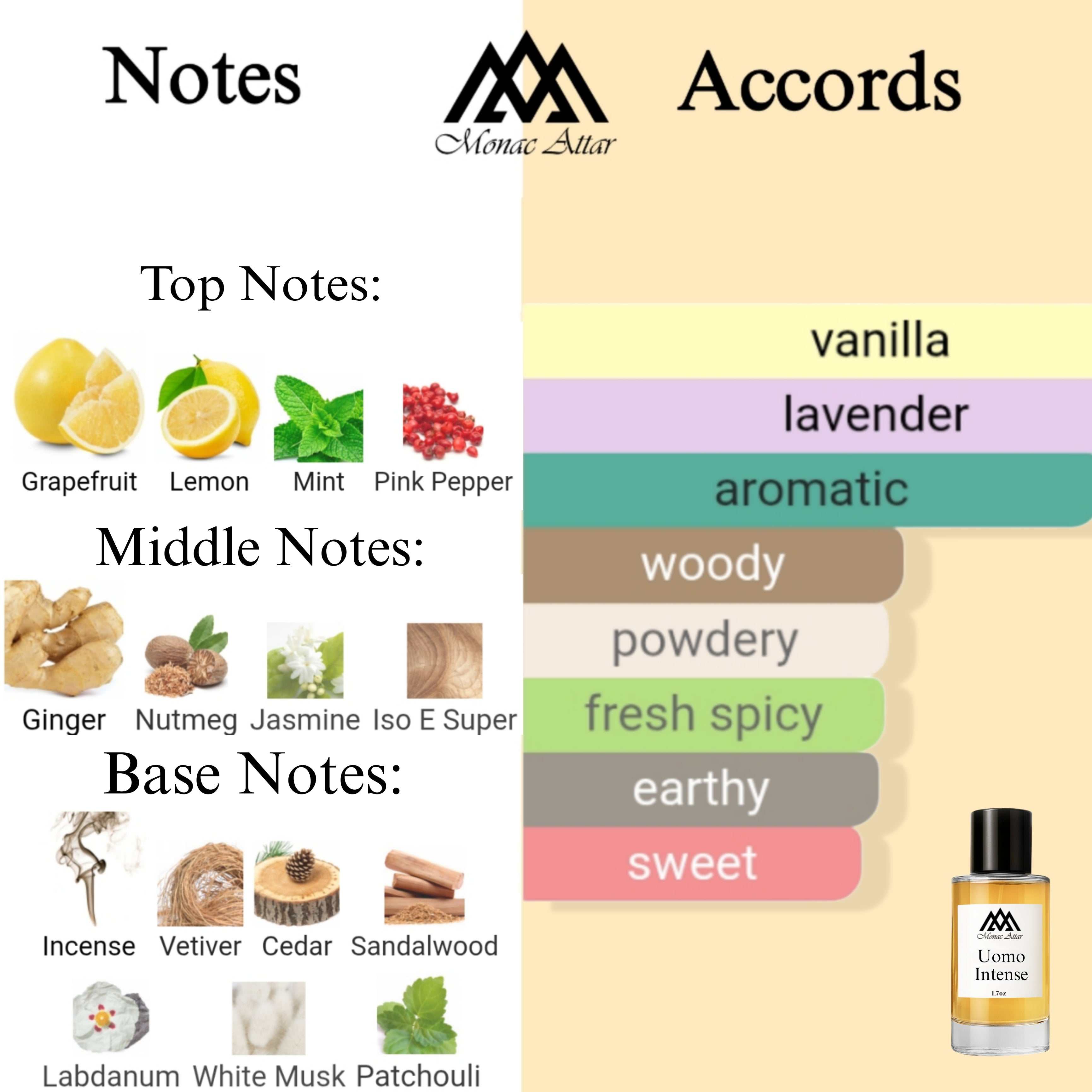 Fragrance notes of Uomo Born in Roma - scent profile inspired by Uomo Born in Roma fragrance