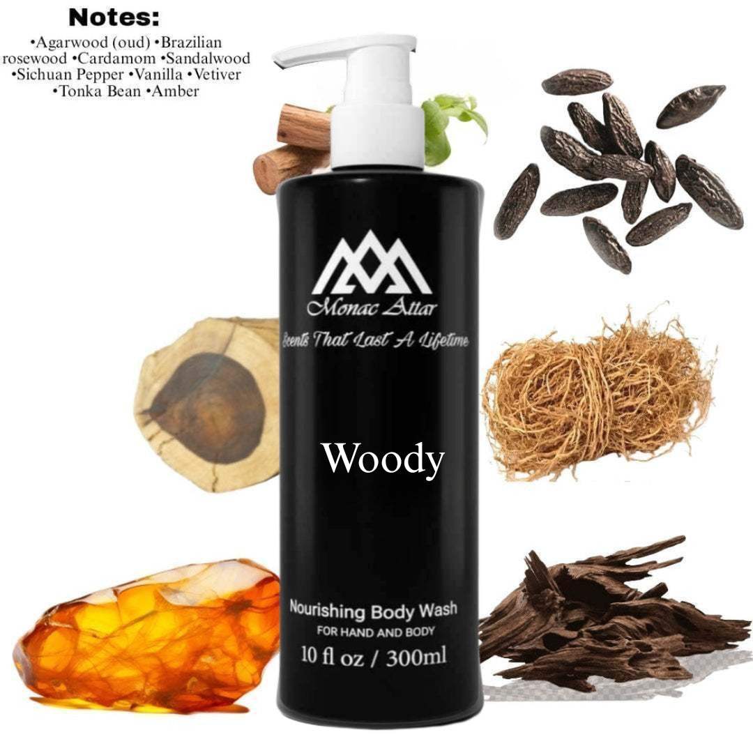 Fragrance notes of Oud Wood - scent profile inspired by Oud Wood body wash