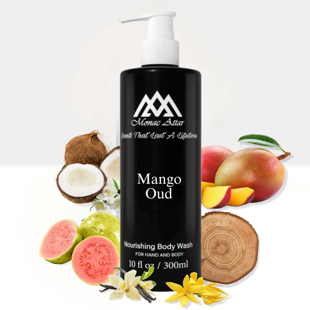 Luxury Mango Aoud dupe - Monac Mango Oud Body Wash Inspired by Mango Aoud body wash