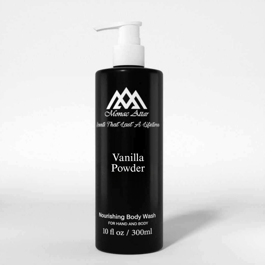 Fragrance notes of Vanilla Powder- scent profile inspired by Vanilla Powder body wash