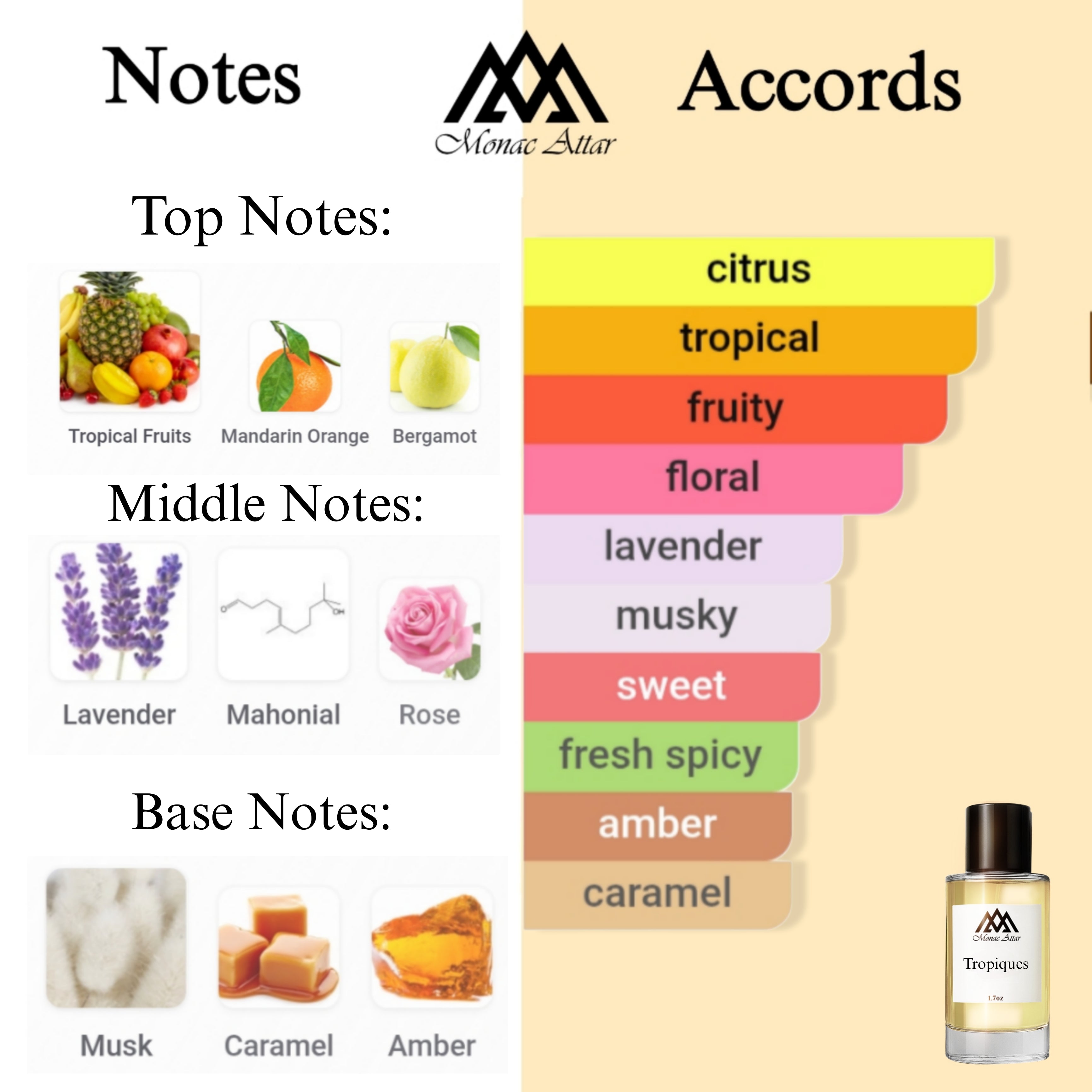 Fragrance notes of Tropiques - scent profile inspired by Tropiques fragrance