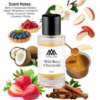 Wild berry cheesecake gourmand fragrance, sweet, savory, luxury notes
